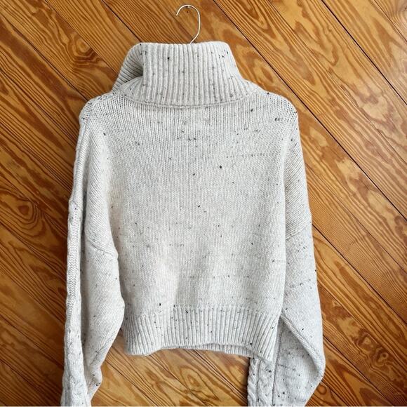 GANNI Chunky Cable Knit Half Zip Sweater - Picture 9 of 11